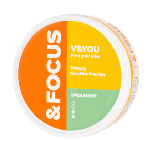 Spearmint &Focus Nicotine Pouches by V&YOU