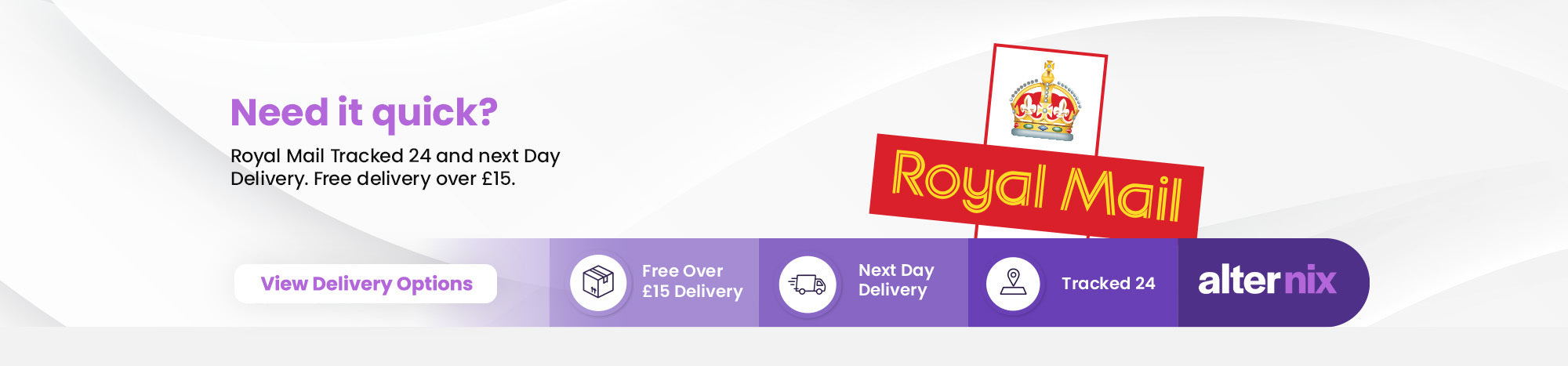 Alternix Royal Mail Shipping Options