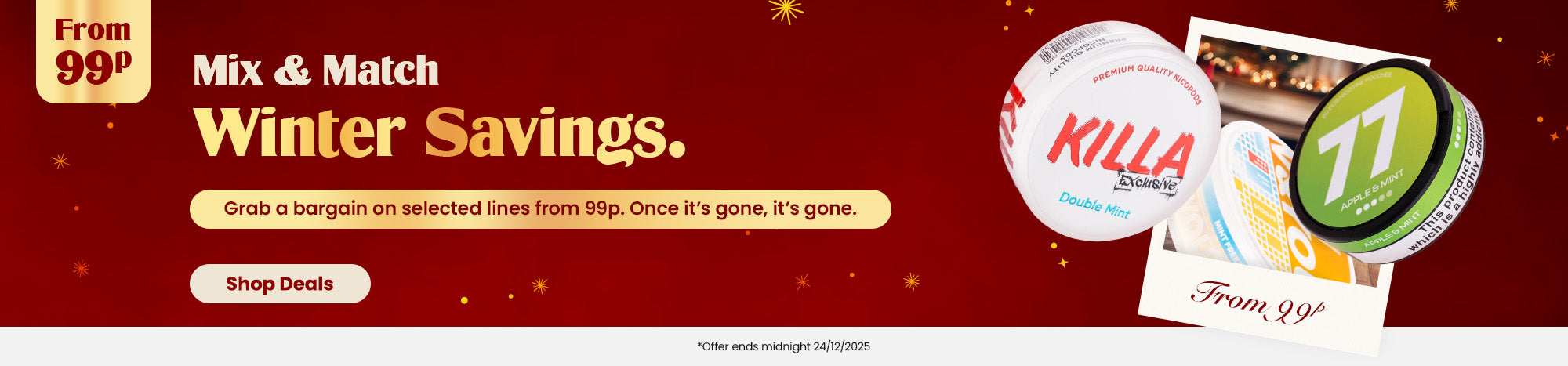 Explore our clearance items from 99p