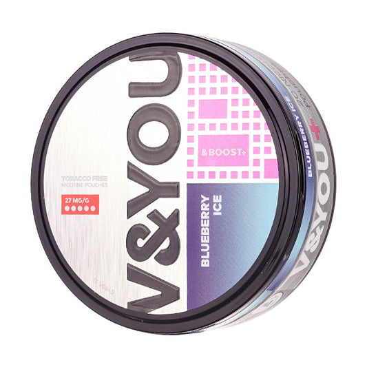 V&YOU - Blueberry Ice &Boost+ Nicotine Pouches