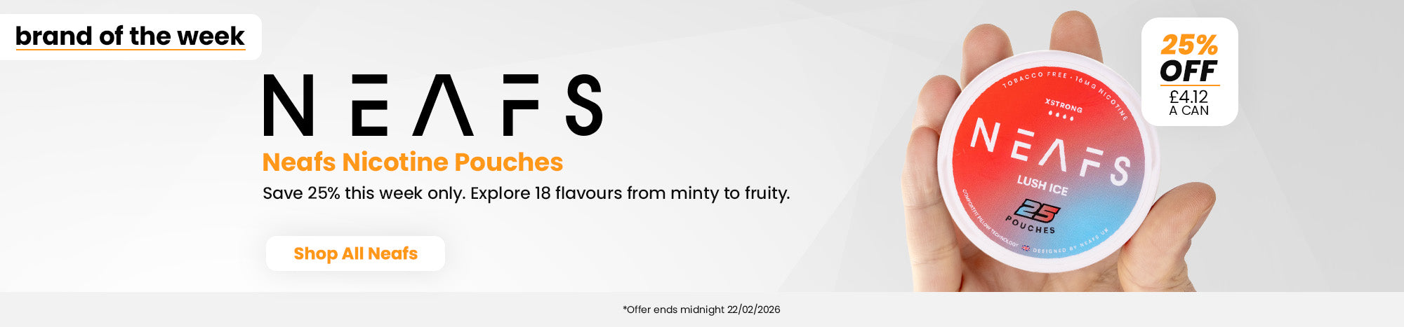 Shop the NEAFS 25% off offer