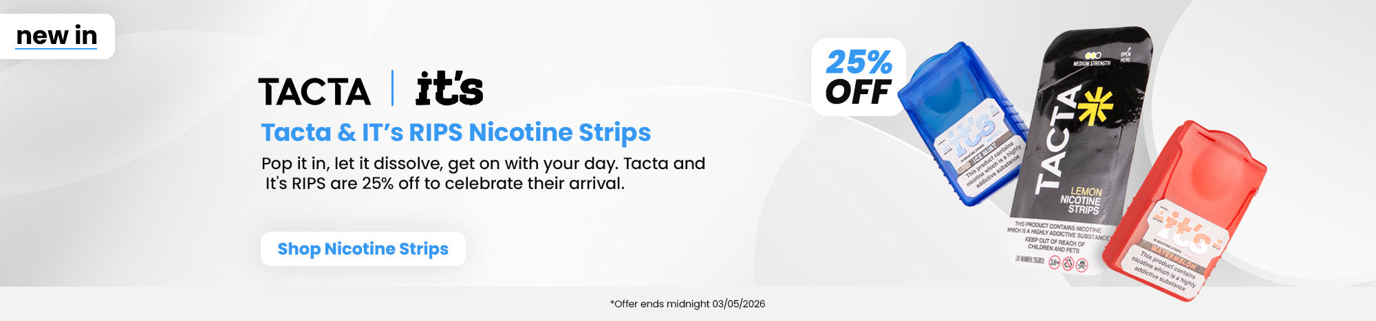 Shop Tacta & It's RIPS 25% Off Deal