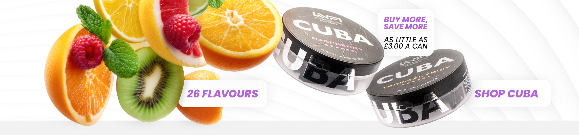 Shop all Cuba 3 for £10 nicotine pouches